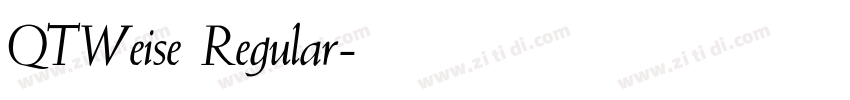 QTWeise Regular字体转换